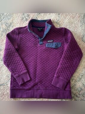 Patagonia Quilted Pullover - Plum with Slate Accents